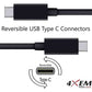 4XEM 6FT/2M USB-C to USB-C Cable M/M USB 3.1 Gen 2 10GBPS Black