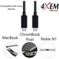 4XEM 6FT/2M USB-C to USB-C Cable M/M USB 3.1 Gen 2 10GBPS Black