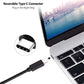 4XEM 6FT/2M USB-C to HDMI Adapter USB-C Video Converter - Black