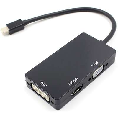 4XEM 3-In-1 Mini Displayport MDP to VGA DVI HDMI Adapter