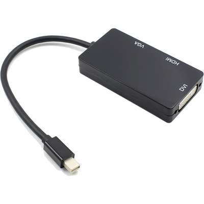 4XEM 3-In-1 Mini Displayport MDP to VGA DVI HDMI Adapter