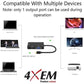 4XEM 3-In-1 Mini Displayport MDP to VGA DVI HDMI Adapter