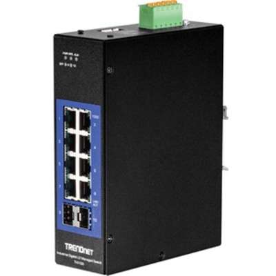 TRENDnet 10-Port Industrial Gigabit L2 Managed DIN-Rail Switch