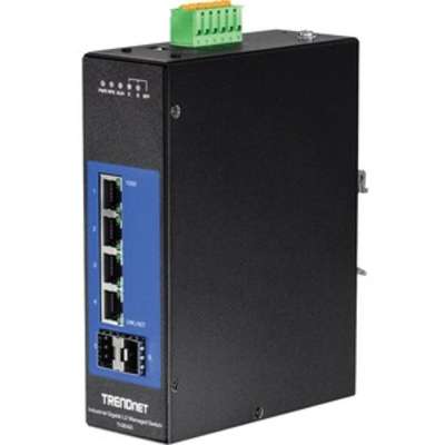 TRENDnet 6-Port Industrial Gigabit L2 Managed DIN-Rail Switch