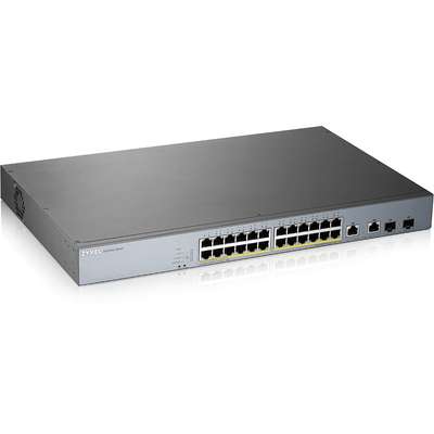 Zyxel 24-Port Gigabit PoE+ L2 Unmanaged Switch