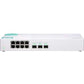 QNAP 3 Port 10GBE SFP+ & 8P Gigabit Unmanaged Switch Nbase-T Support 5SPEED