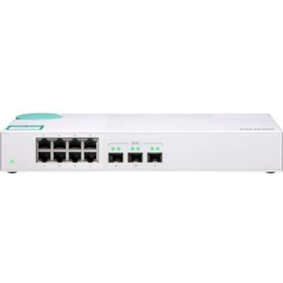 QNAP 3 Port 10GBE SFP+ & 8P Gigabit Unmanaged Switch Nbase-T Support 5SPEED