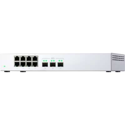 QNAP 3 Port 10GBE SFP+ & 8P Gigabit Unmanaged Switch Nbase-T Support 5SPEED