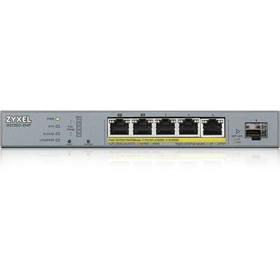 Zyxel 5 Port Web Managed Software Gigabit PoE+ L2 60W with SFP Uplink 802.3BT Support