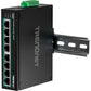 TRENDnet 8-Port Industrial Fast Ethernet PoE+ DIN-Rail Switch
