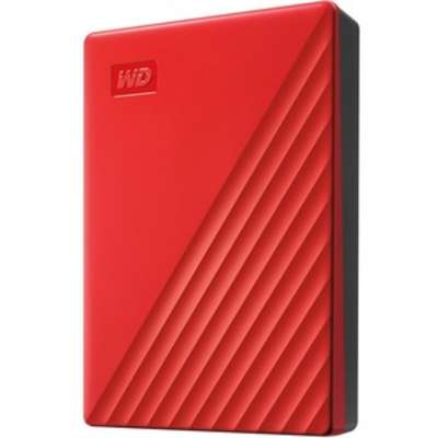 Western Digital WD 4TB My Passport Portable External Hard Drive, Red