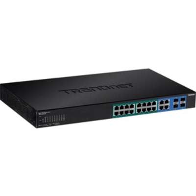 TRENDnet 20-Port Gigabit Web Smart 370W PoE+ Switch 16xPoE/4xShared Gigabit