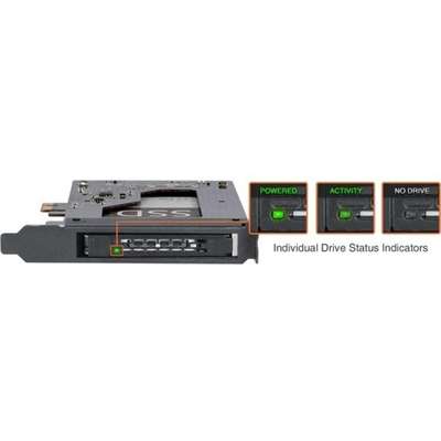 Icy Dock Tougharmor MB839SP-B 2.5 SATA SSD/Hard Disk Drive to PCIE 2.0