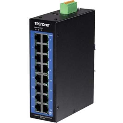 TRENDnet 16-Port Industrial Gigabit L2 Managed DIN-Rail Switch