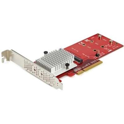 StarTech.com Dual M.2 PCIe SSD Adapter Card - NVMe or AHCI NGFF M-Key SSD