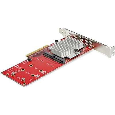 StarTech.com Dual M.2 PCIe SSD Adapter Card - NVMe or AHCI NGFF M-Key SSD