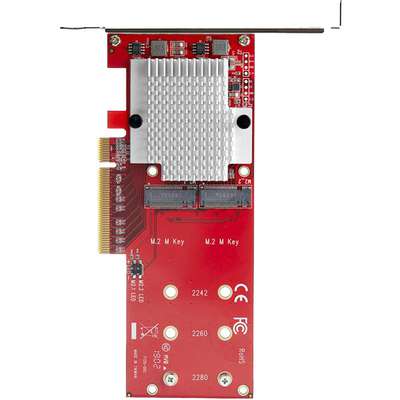 StarTech.com Dual M.2 PCIe SSD Adapter Card - NVMe or AHCI NGFF M-Key SSD