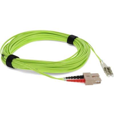 AddOn 15M LC/SC M/M OM5 Lime Green Patch Cable