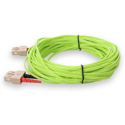 AddOn 15M SC M/M OM5 Lime Green Patch Cable