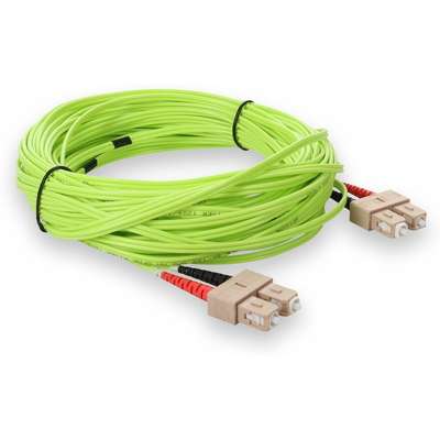 AddOn 15M SC M/M OM5 Lime Green Patch Cable