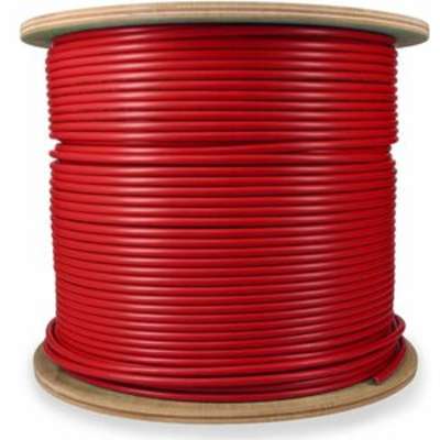 Addon 1000FT Non-Terminated Red CAT6A STP Plenum-Rated Copper Patch Cable