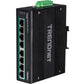 TRENDnet 8-Port Industrial Gigabit PoE+ DIN-Rail Switch (24 - 56V)