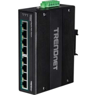 TRENDnet 8-Port Industrial Gigabit PoE+ DIN-Rail Switch (24 - 56V)