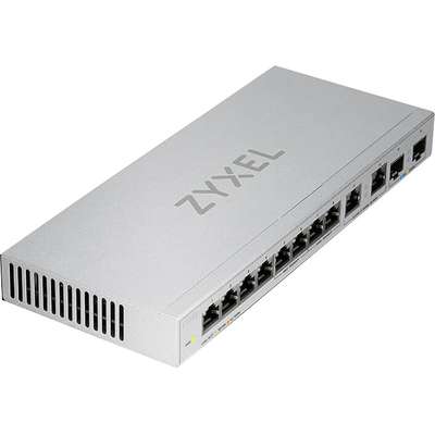 Zyxel XGS1010-12 8 Port Multigig Unmanaged Switch 8X1G 2X2.5G 2X10G