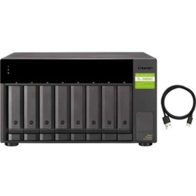 Qnap NAS TL-D800C-Us 8-bay Desktop USB-C 3.1 GEN2 10GBPS JBOD Expansion unit