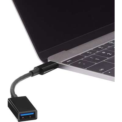 4XEM USB-C Male to USB 3.0 A Female Adapter Black Charge and Data