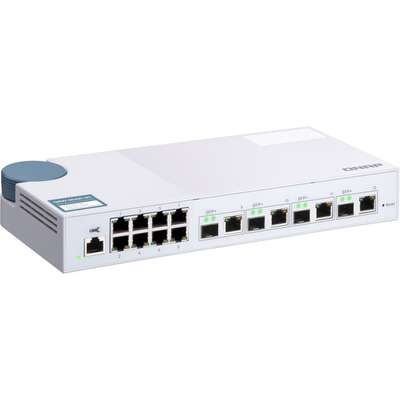 QNAP QSW-M408-4C 12P Layer 2 Managed Software 8 1GBE Port&4 10G SFP+/Nbase-T Comb