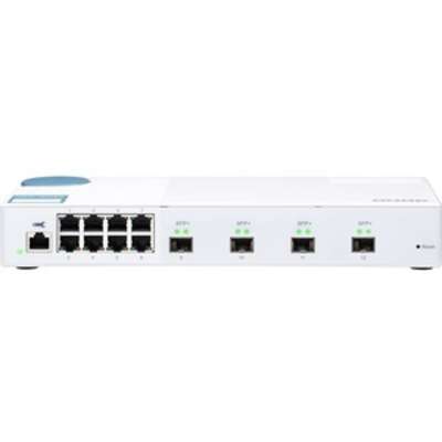 QNAP QSW-M408S 12P Layer 2 Managed Software 8 1GBE Port&4 10G SFP+ Port Easy Management