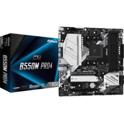 ASRock Inc Asrock MB B550M PRO4 AMD AM4 Ryzen future AMD Ryzen B550 DDR4 128G MATX