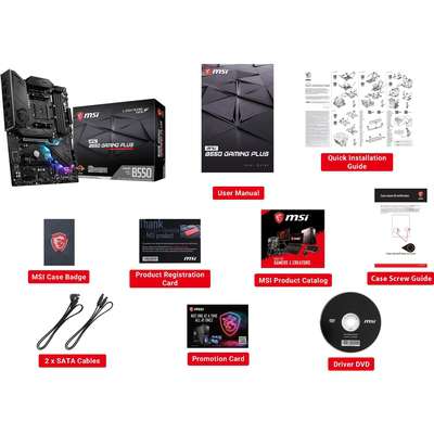 MSI B550 Gaming Plus ATX Gamin Motherboard PCIE 4GEN