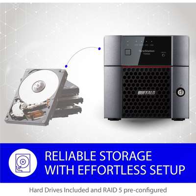 Buffalo Technology TeraStation 3220DN 2-Bay NAS 8TB (2x4TB) NAS Hard Drives Included 2.5GbE iSCSI