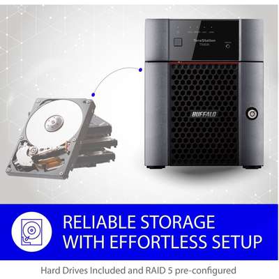 Buffalo Technology TeraStation 3420DN 4-Bay NAS 32TB (4x8TB) NAS Hard Drives Included 2.5GbE iSCSI