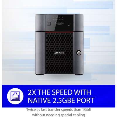 Buffalo Technology TeraStation 3420DN 4-Bay NAS 4TB (2x2TB) NAS Hard Drives Included 2.5GbE iSCSI