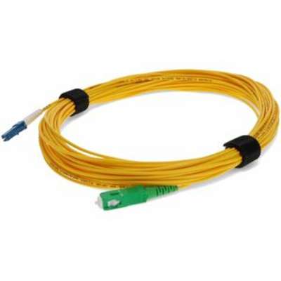 Addon 20M LC/SC M/M Yellow OS2 Simplex Fiber OFNR (Riser-Rated) Micro-Boot Patch