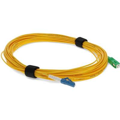 Addon 20M LC/SC M/M Yellow OS2 Simplex Fiber OFNR (Riser-Rated) Micro-Boot Patch