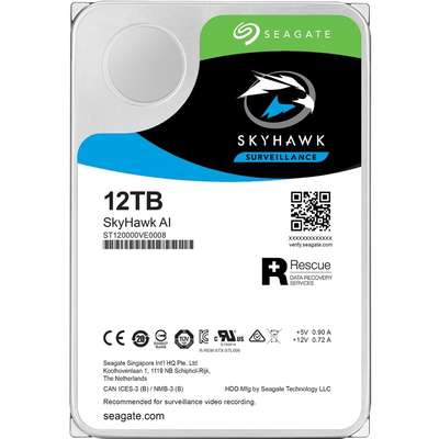 Seagate SkyHawk AI Surveillance 12TB SATA 6Gb/s CMR Helium 3.5"