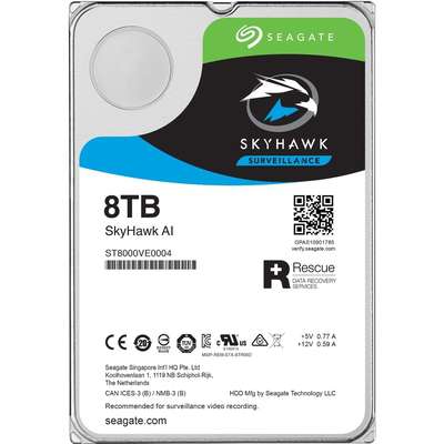 Seagate SkyHawk AI Surveillance 8TB SATA 6Gb/s CMR Helium 3.5"