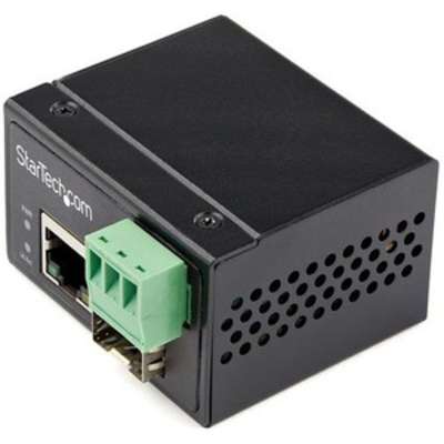 StarTech.com Industrial Fiber to Ethernet Media Converter 100mbps SFP to RJ45