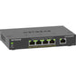 NETGEAR 5 Port Geth High Power PoE+ Smart Managed+ Switch