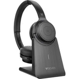 V7 Wireless Bluetooth Stereo Headset On Ear Boom Microphone with USB Dongle Black