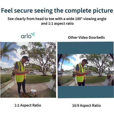 Arlo Essential Video Doorbell Wire-Free Black