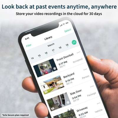 Arlo Essential Video Doorbell Wire-Free Black