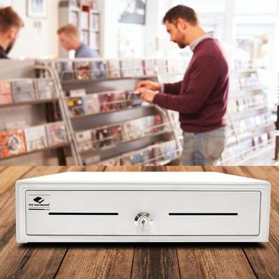 APG Cash Drawer Arlo 16" CAD, 4X5, MultiPro Cable, White