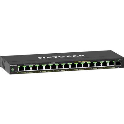 NETGEAR 16-Port PoE+ Gigabit Ethernet Plus Switch (180W) with 1 SFP Port
