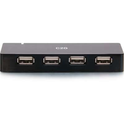 C2G 4-Port USB-A Hub with 5V 2A Power Supply