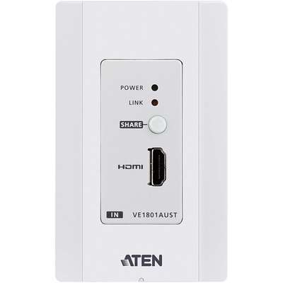 ATEN HDMI HDBaseT Lite Transmitter with  PoE & Us Wall Plate